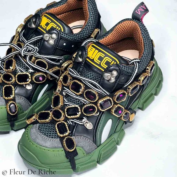 Gucci Shoes - 🖤SOLD💛 Gucci x SEGA Flashtrek Green Lowtop Sneakers